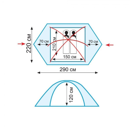 Палатка Tramp Peak 2 (V2)