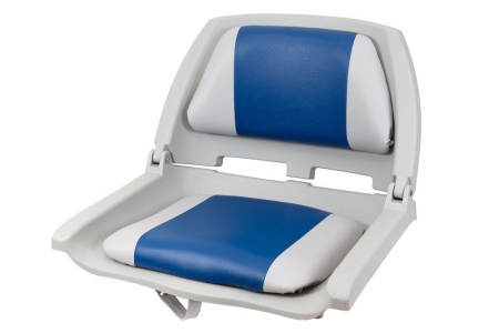 Кресло лодочное Folding (винил/серый/синий)
