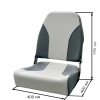 Кресло лодочное КОМФОРТ (винил/серый/серый)