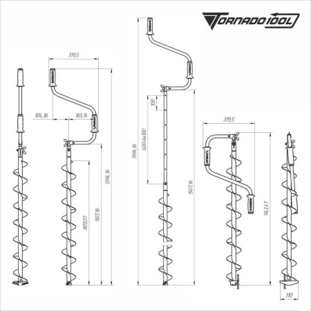 Ледобур ТОРНАДО-М2 100 (левое вращение)