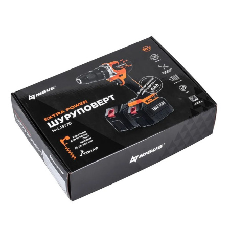 Шуруповерт-электробур Nisus (18V 6A)