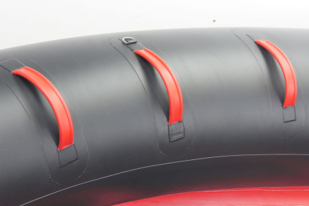 Лодка ПВХ Badger Air Line 420S с фальшбортами черно-красная