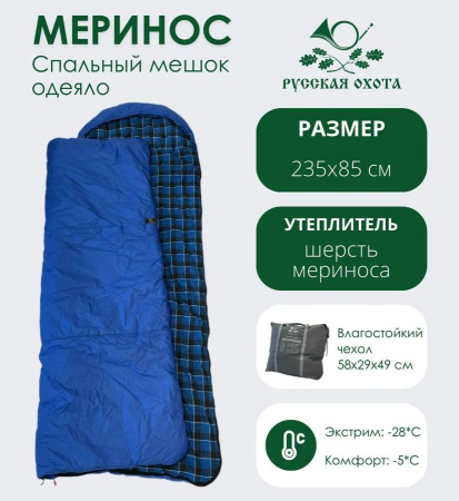 Спальник Меринос (фланель) -28°С