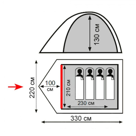 Палатка Totem Tepee 4 (V2)
