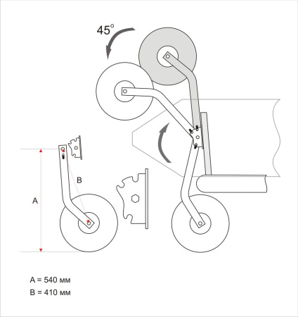 Колеса перекидные 540 (НДНД)