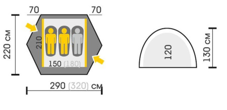 Палатка Talberg SPACE PRO 3
