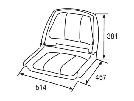 Кресло лодочное Folding (винил/олива)