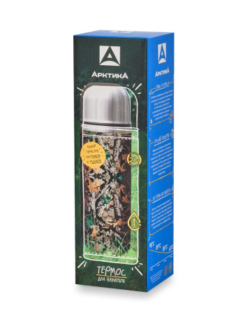 Термос Арктика, кожаная оплётка (1л)
