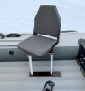 Кресло лодочное КОМПАКТ (винил/серый)