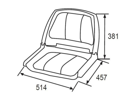 Кресло лодочное Folding (винил/серый/графит)