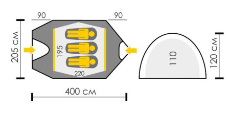 Палатка Talberg PEAK PRO 3 RED