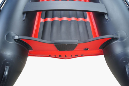 Лодка ПВХ Badger Air Line 420S с фальшбортами черно-красная