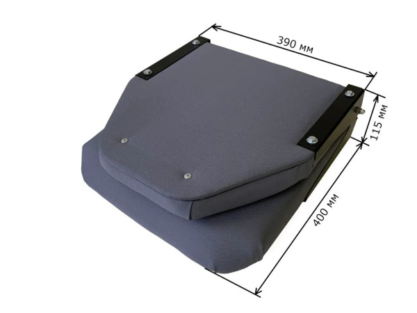 Кресло лодочное КОМПАКТ (оксфорд/серый)