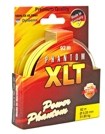 Шнур Power Phantom 4x, XLT, 92м, зеленый, 0,30мм, 27,4кг