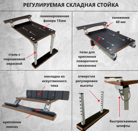 Комплект КРЕСЛО КОМФОРТ + СТОЙКА (винил/синий)