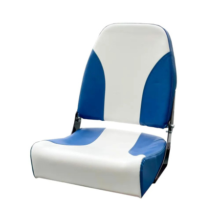 Кресло лодочное КОМФОРТ (винил/белый/синий)