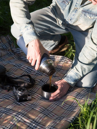 Термос Арктика, кожаная оплётка (1л)