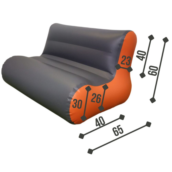 Надувной диван в лодку (80-90)