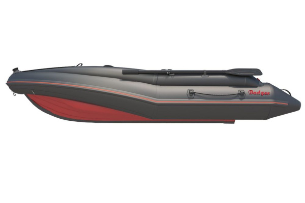 Лодка ПВХ Badger Air Line 390S с фальшбортами черно-красная
