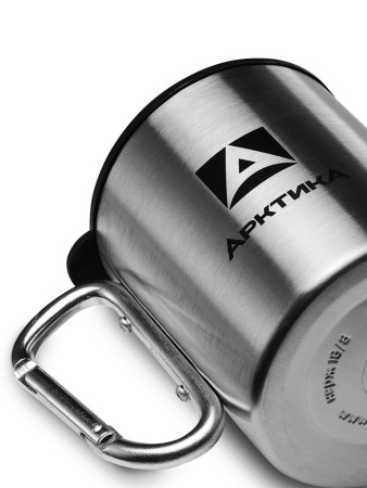 Термокружка с крышкой, ручка-карабин (0,4л)