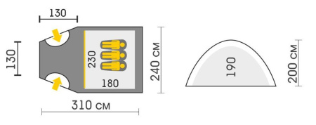 Палатка Talberg BIGLESS 3