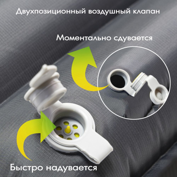 Коврик надувной Talberg LUXOR AIR GREY MAT 8 см