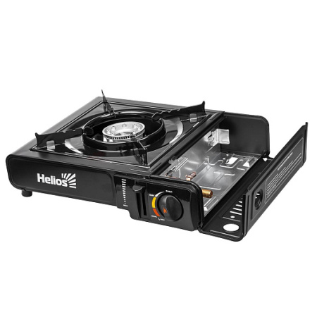 Плита газовая портативная в кейсе с переходником Helios