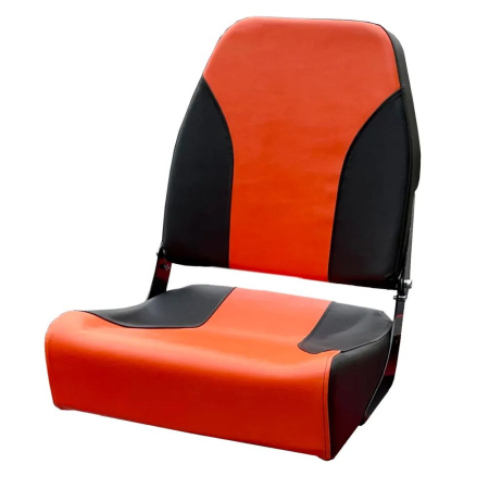Кресло лодочное КОМФОРТ (винил/оранжевый/черный)