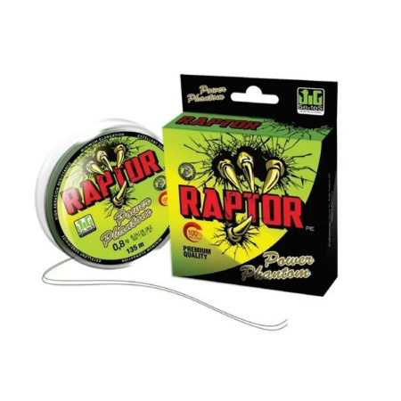 Шнур Power Phantom Raptor PE, 135м, флуоресцентный зеленый #0,8, 0,14мм, 9,5кг