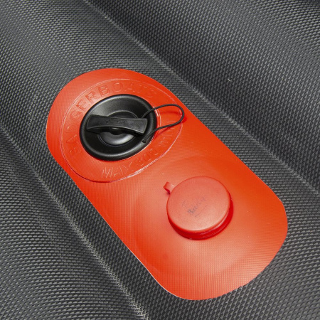 Лодка ПВХ Badger Air Line 420S с фальшбортами черно-красная