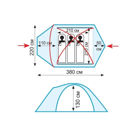 Палатка Tramp Mountain 3 (V2)